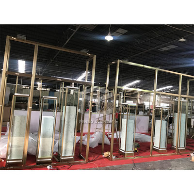 1050*550mm Countertop Jewellery Display Cabinet Glass 1000mm High Gold Electroplate OEM