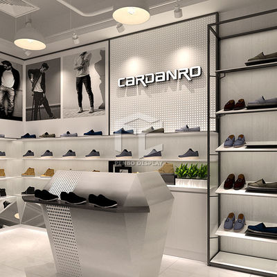 16mm Thick MDF Shoe Display Racks For Retail Store EPE Cotton Packaging