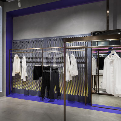 1100*550 Tempered Glass Clothing Store Counter Display With 6500K Light OEM