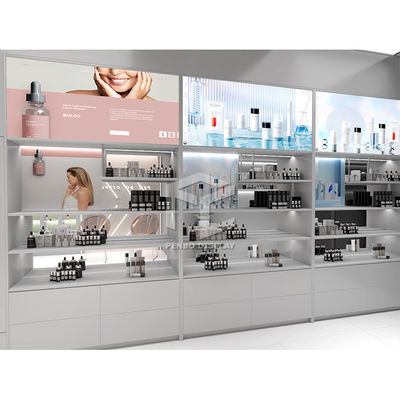 Pulverize Skincare revestido os cosméticos do retalho que da mobília da exposição da loja compram decoração